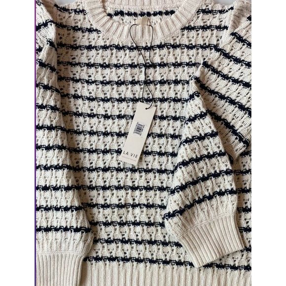 Stripe Sweater SIZE M. LA VIE REBECCA TAYLOR - Picture 4 of 7